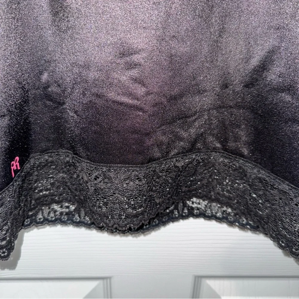 Ruby Ribbon Lace Torsette Open Bust SL3020 Black Size Medium Feminine‎